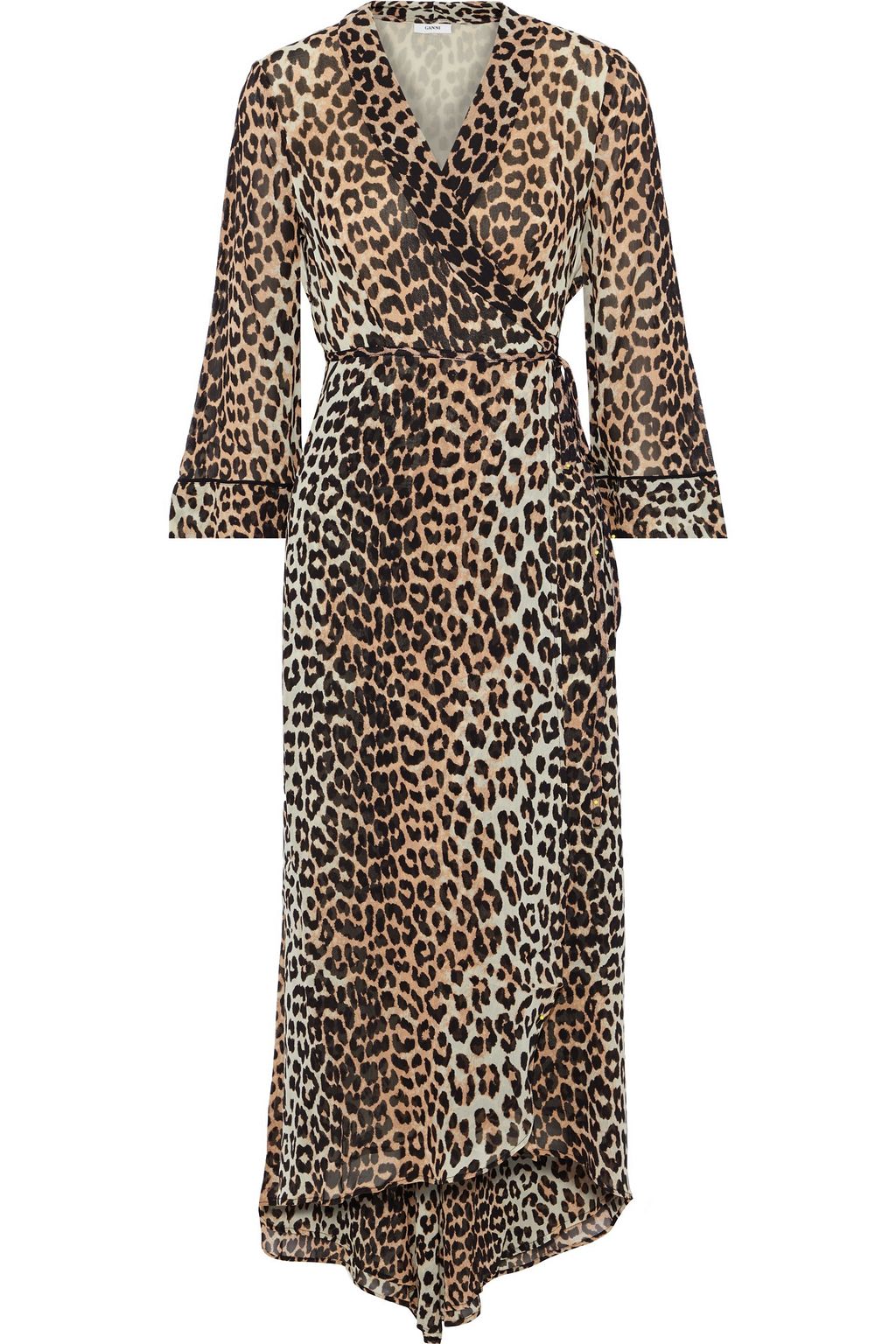 ganni red leopard dress