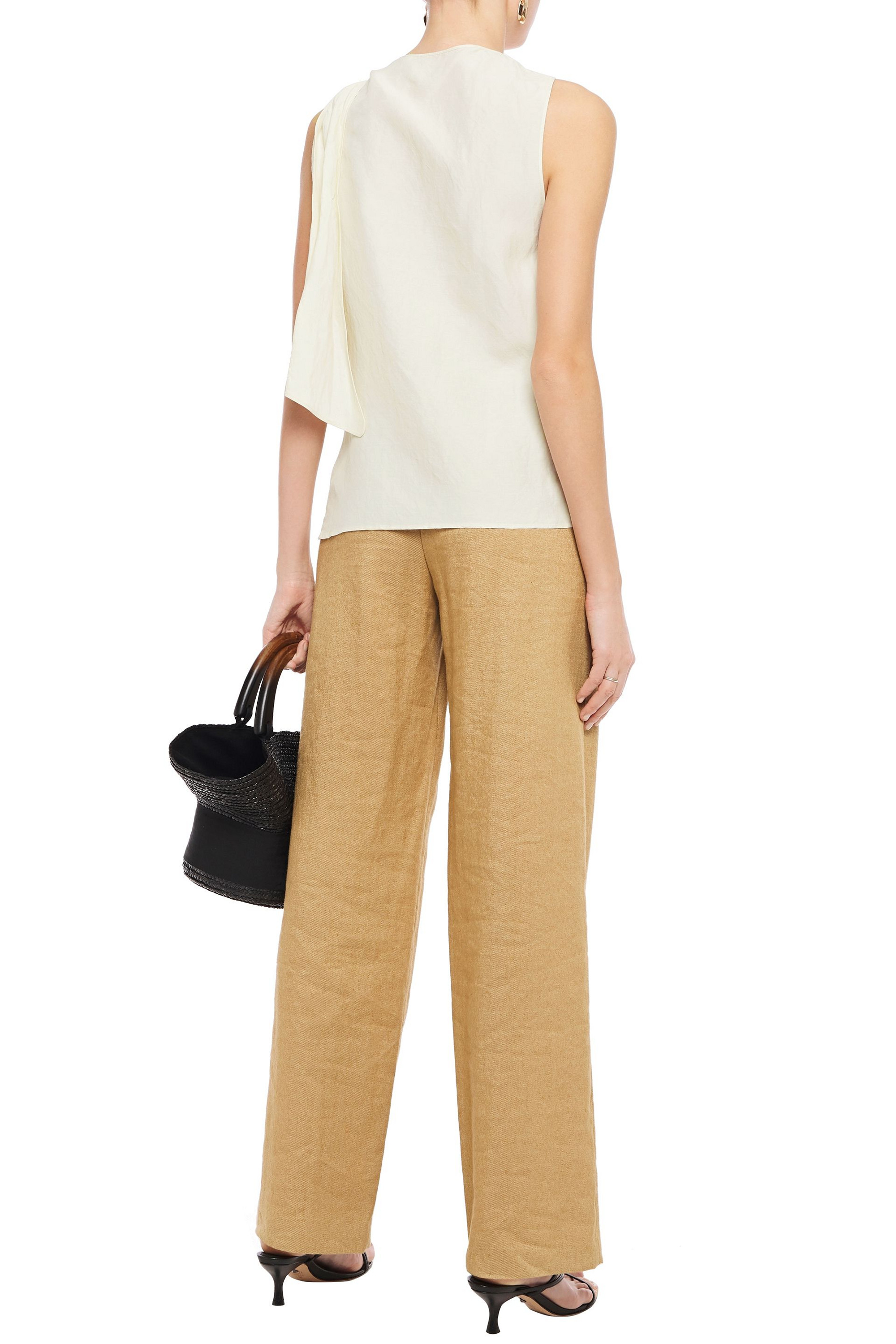 VANESSA BRUNO Leonia draped ring-embellished woven top