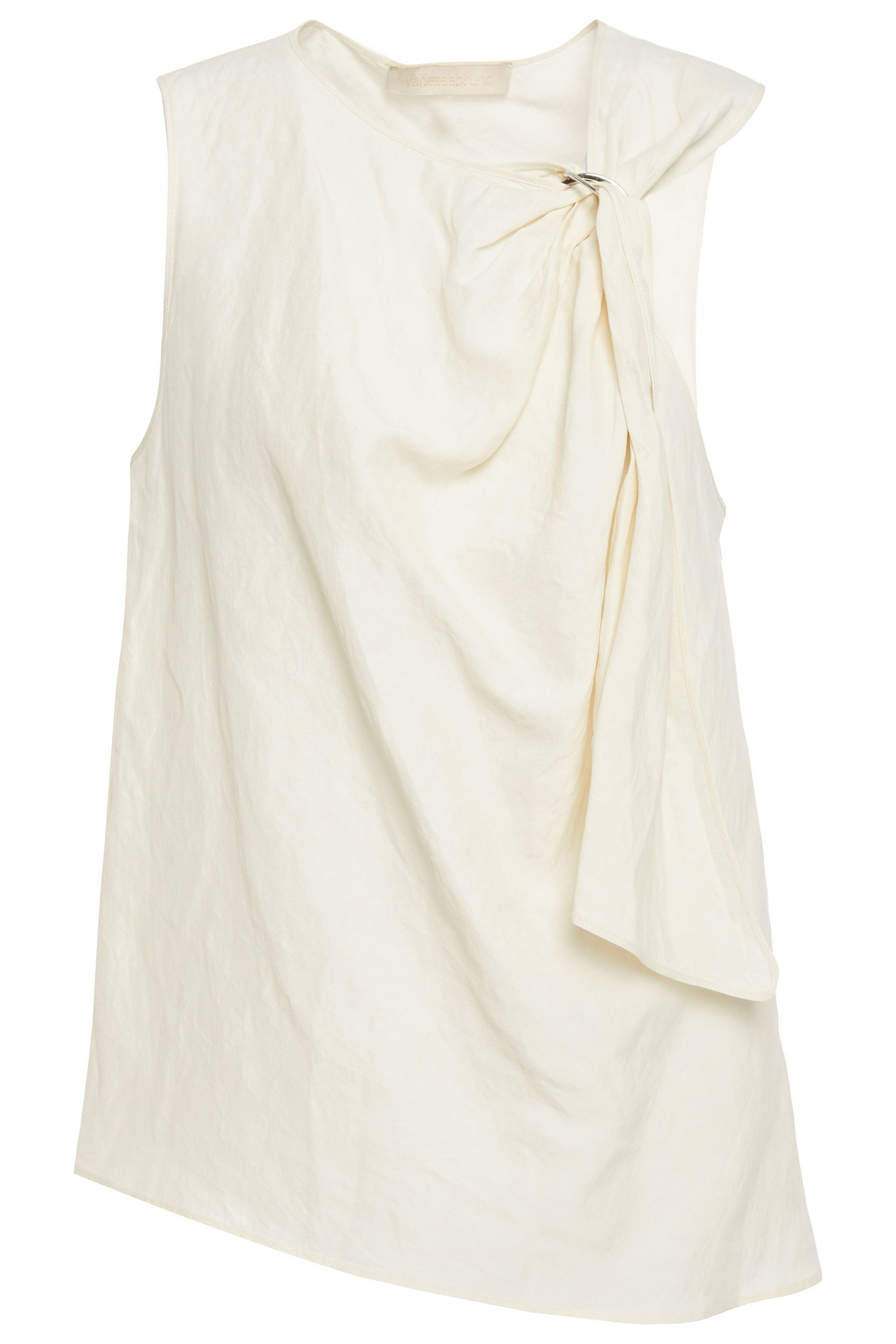 VANESSA BRUNO Leonia draped ring-embellished woven top