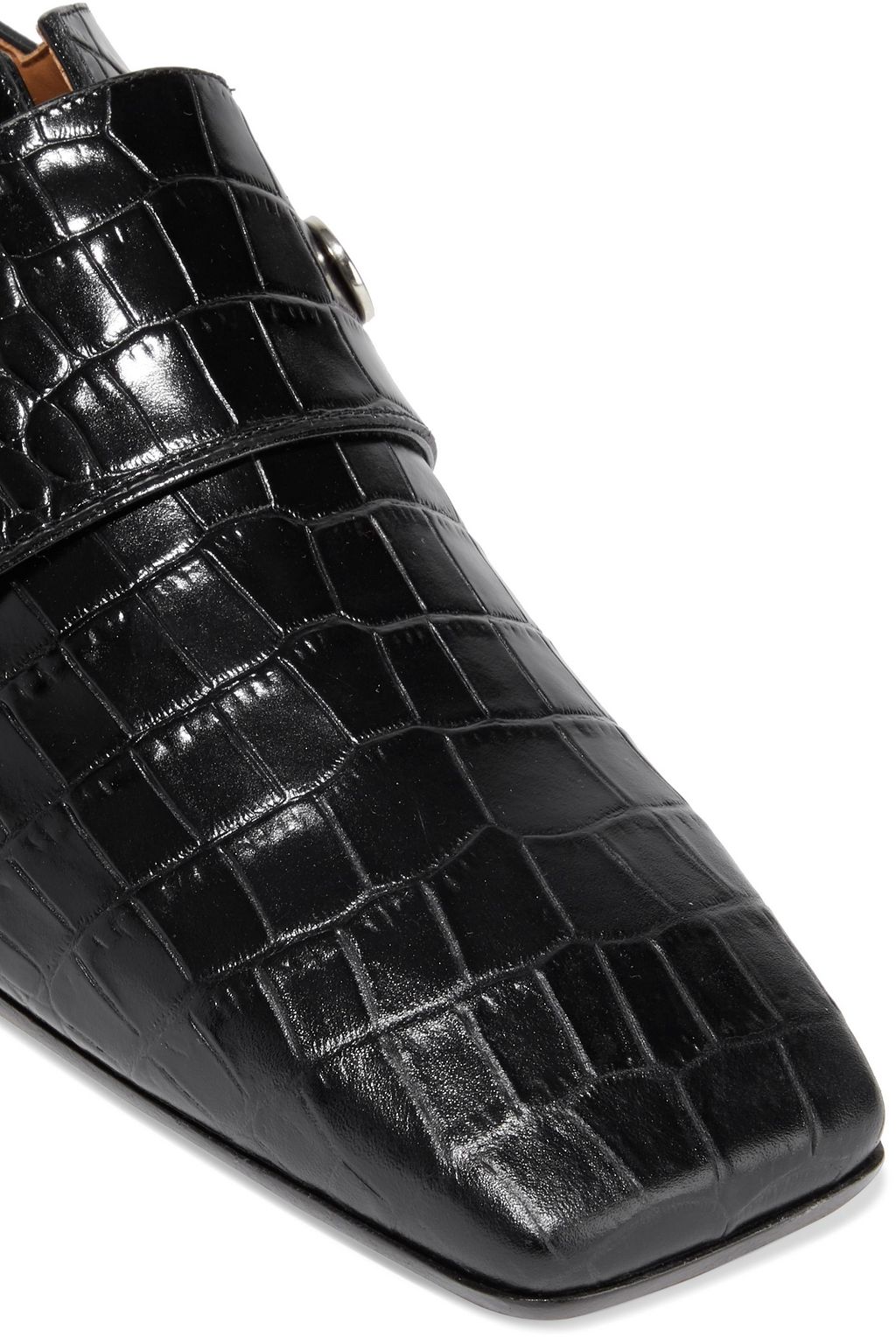 VICTORIA BECKHAM Croc-effect leather loafers