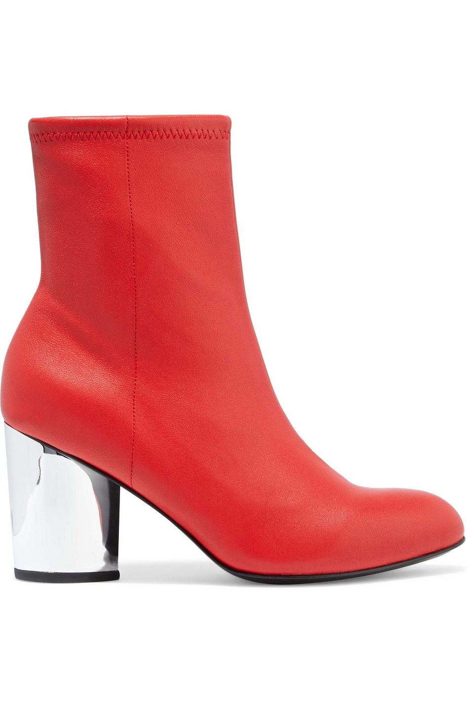 red leather sock boots