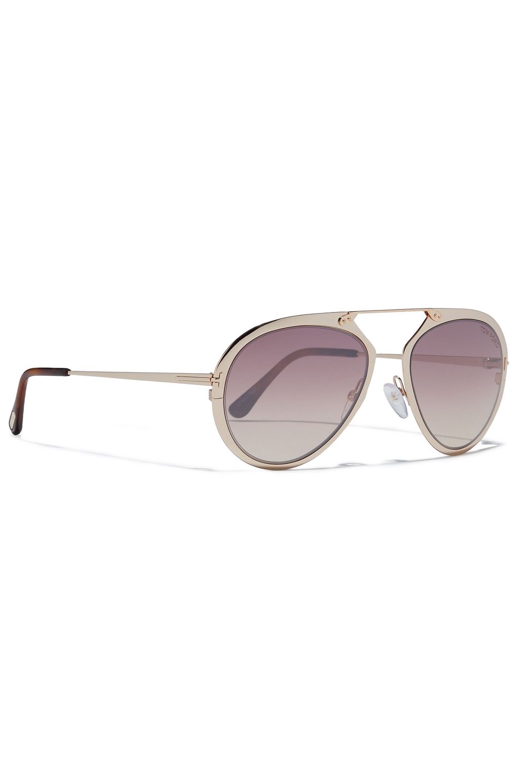 TOM FORD Dashel aviator-style silver-tone sunglasses
