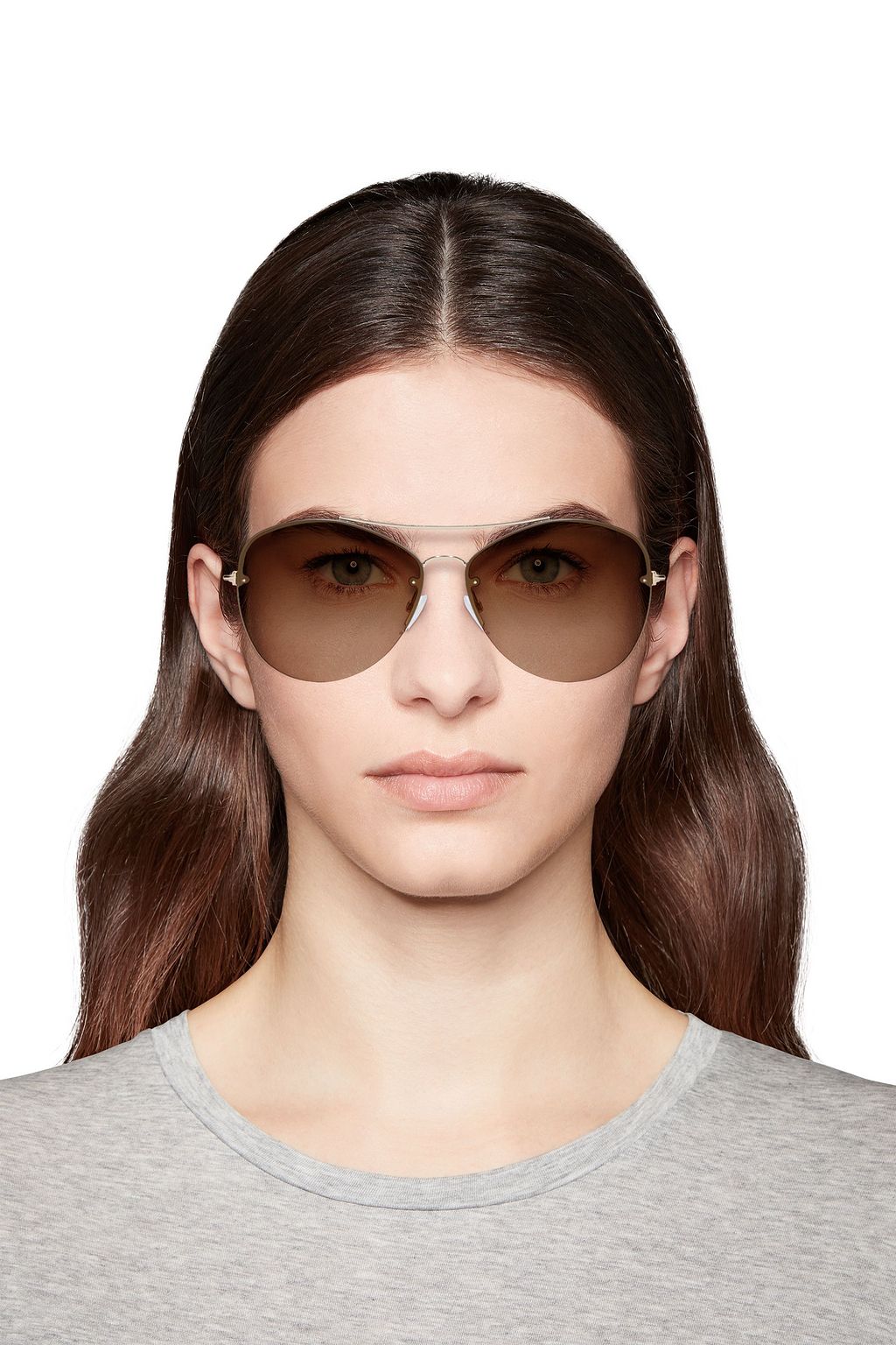 TOM FORD Margret aviator-style gold-tone sunglasses