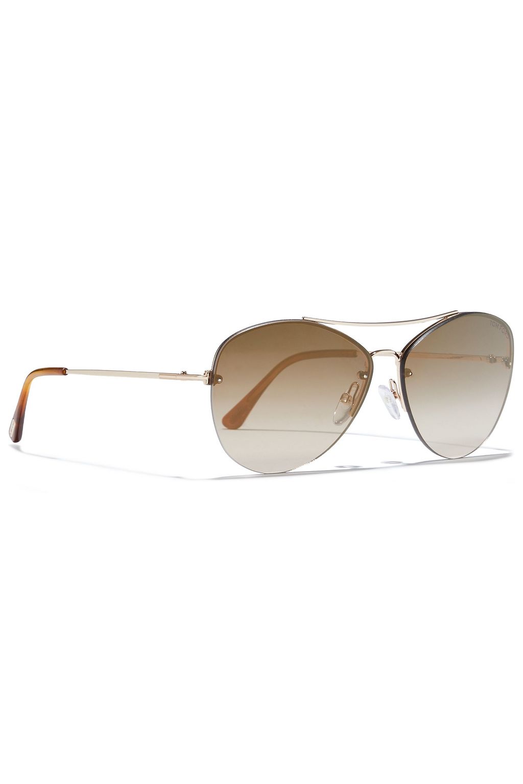 TOM FORD Margret aviator-style gold-tone sunglasses