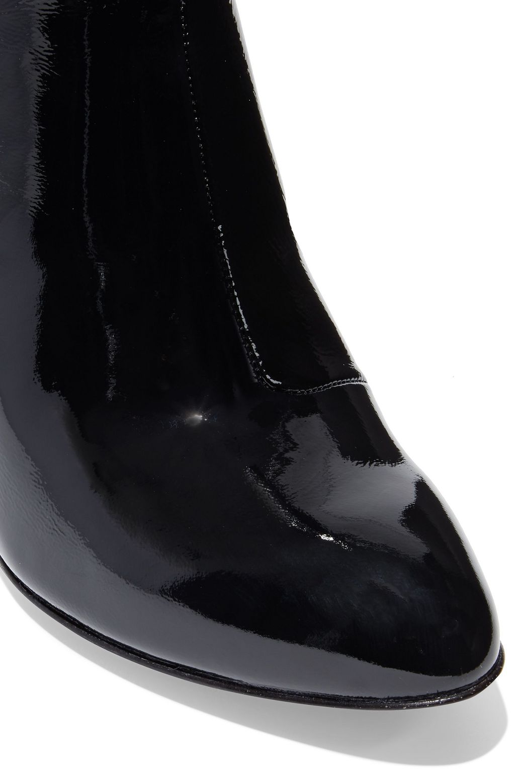 OPENING CEREMONY Dylan crinkled patent-leather sock boots