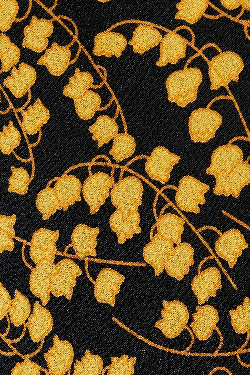 GANNI Goldstone floral-print crepe shirt