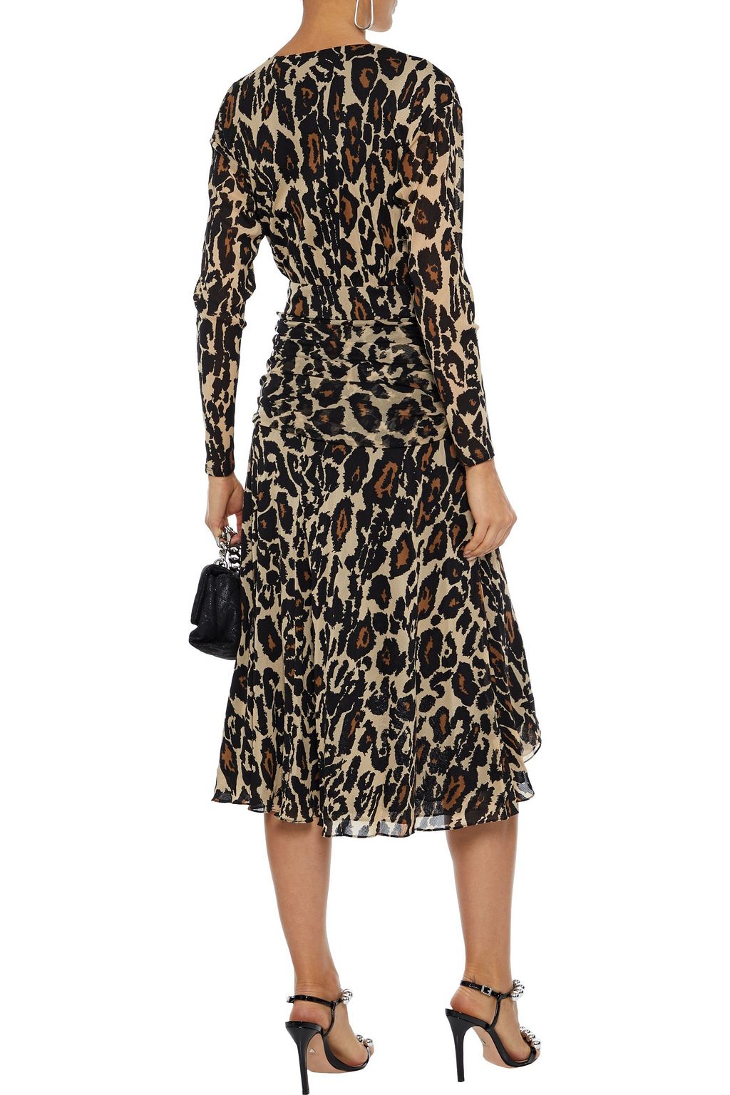 DIANE VON FURSTENBERG Rilynn wrap-effect printed stretch-mesh dress