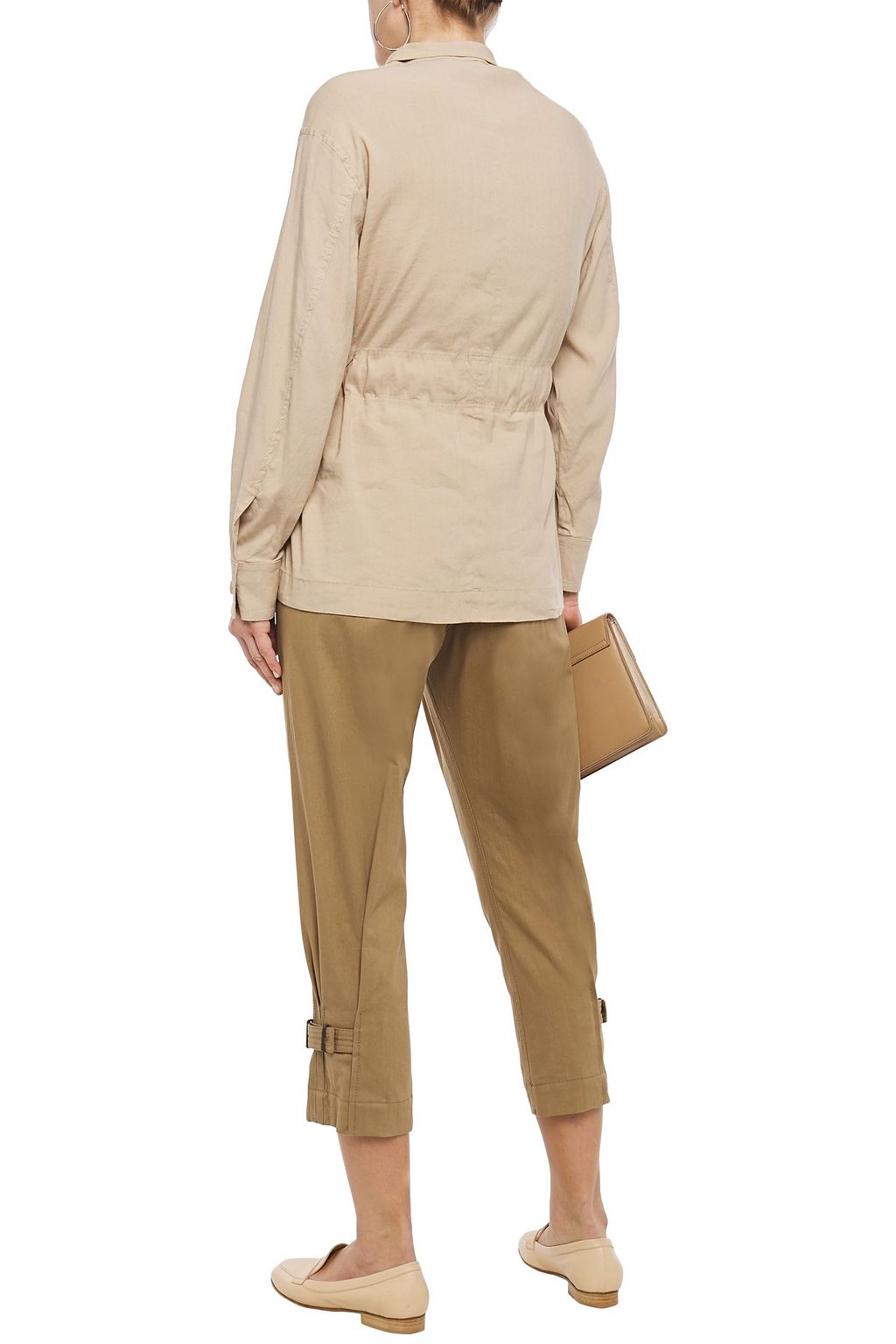 VINCE. Belted linen-blend jacket