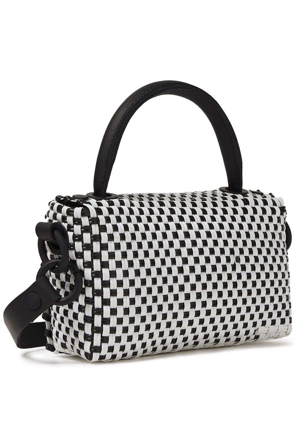 TRUSS Mini woven raffia-effect shoulder bag