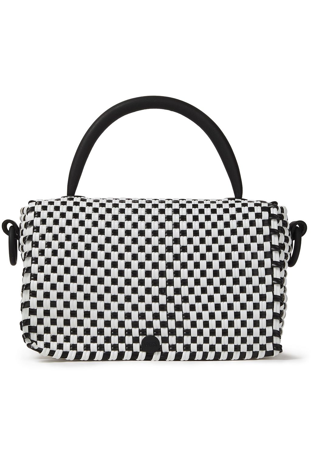 TRUSS Mini woven raffia-effect shoulder bag