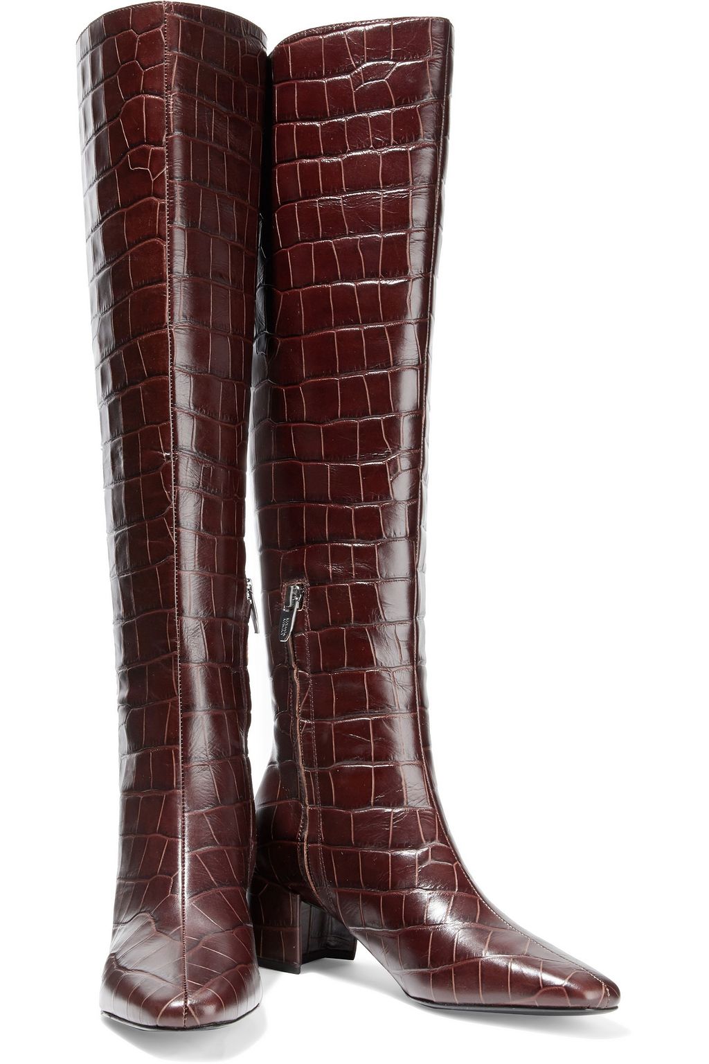 SIGERSON MORRISON Paislee croc-effect leather knee boots