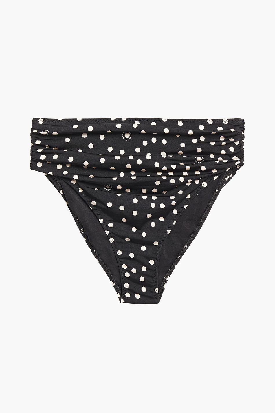 black and white polka dot high waisted bikini