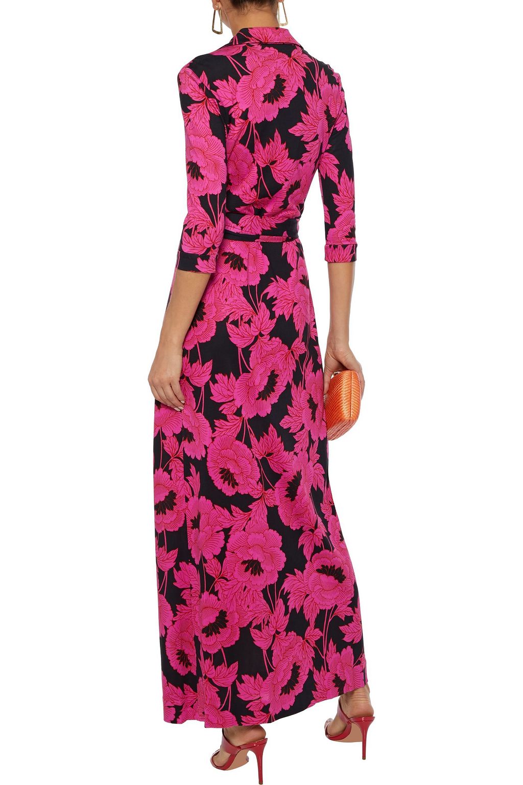 DIANE VON FURSTENBERG Abigail snake-print silk-jersey maxi wrap dress