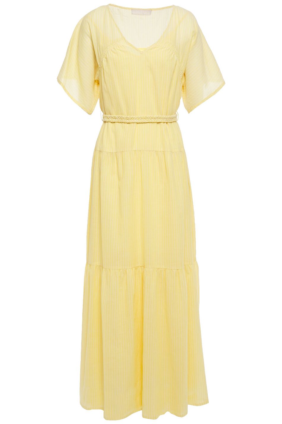 striped yellow dress