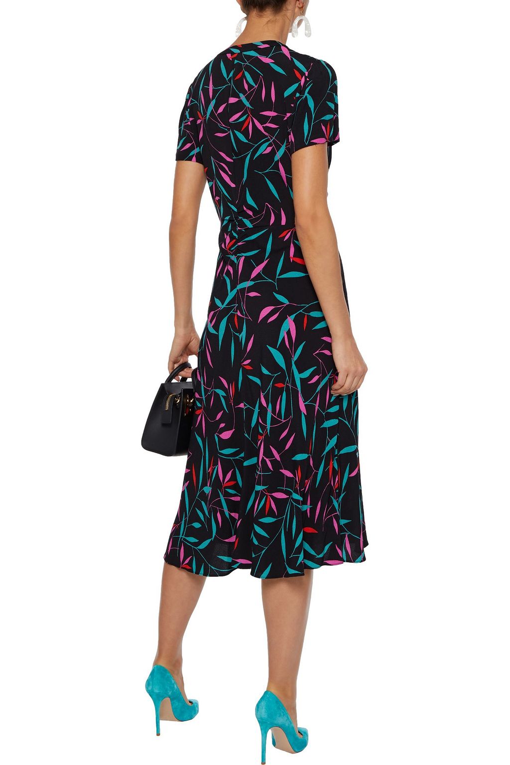 DIANE VON FURSTENBERG Cecilia ruched crepe midi dress