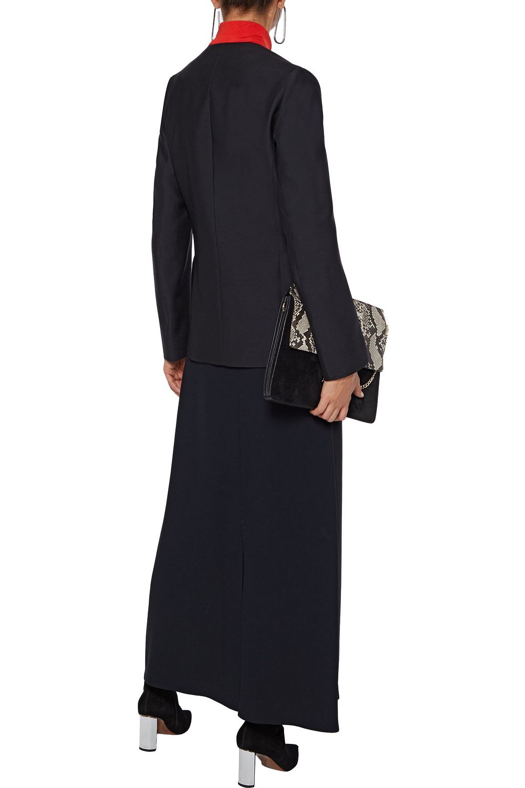 VICTORIA BECKHAM Belted wool and silk-blend shantung jacket