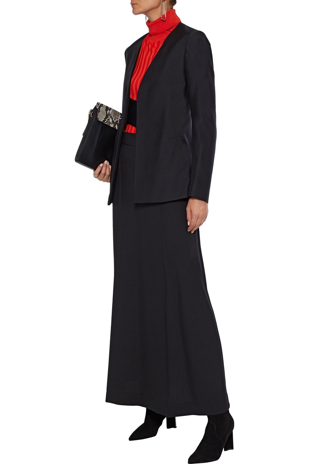VICTORIA BECKHAM Belted wool and silk-blend shantung jacket
