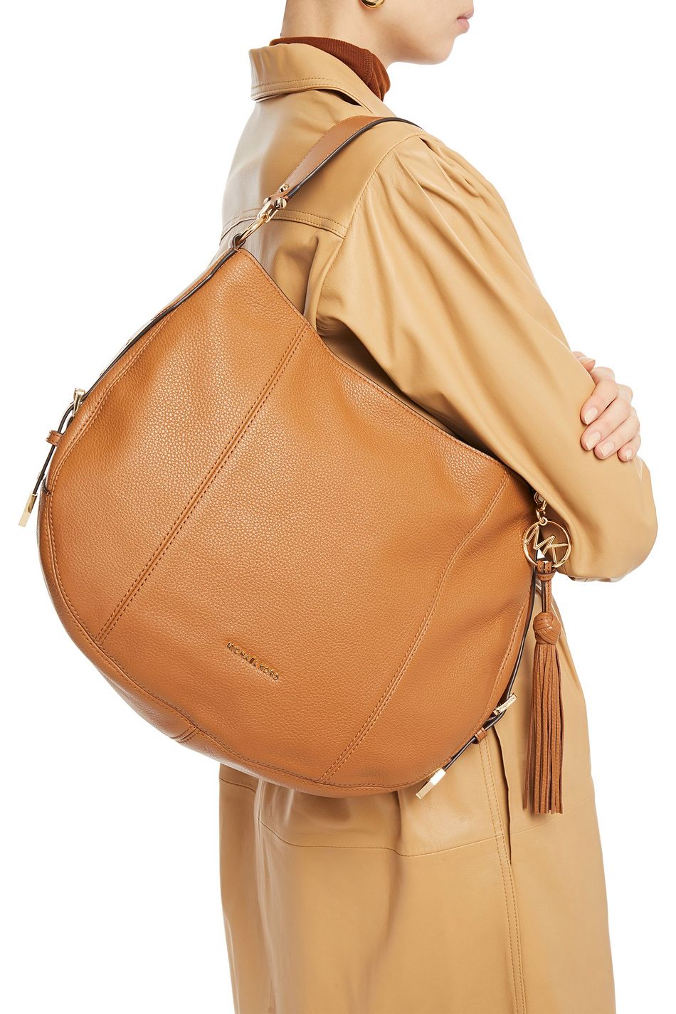 brooke large pebbled leather shoulder bag