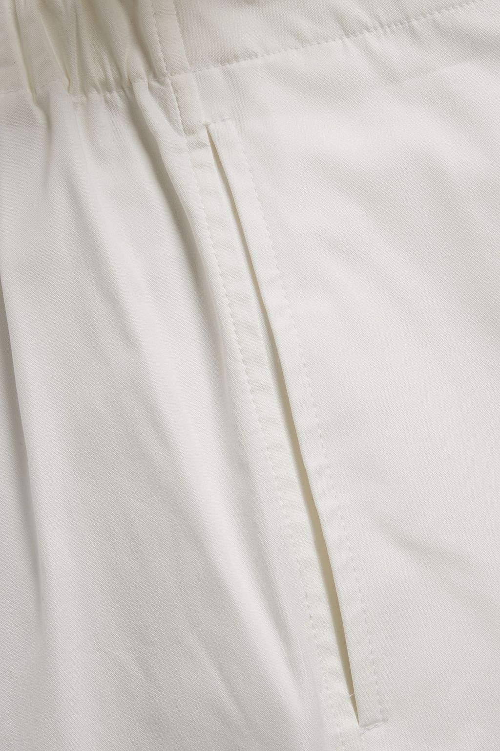 THEORY Cotton and silk-blend sateen wide-leg pants