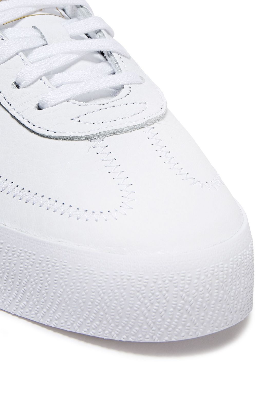 ADIDAS ORIGINALS Metallic-trimmed leather sneakers