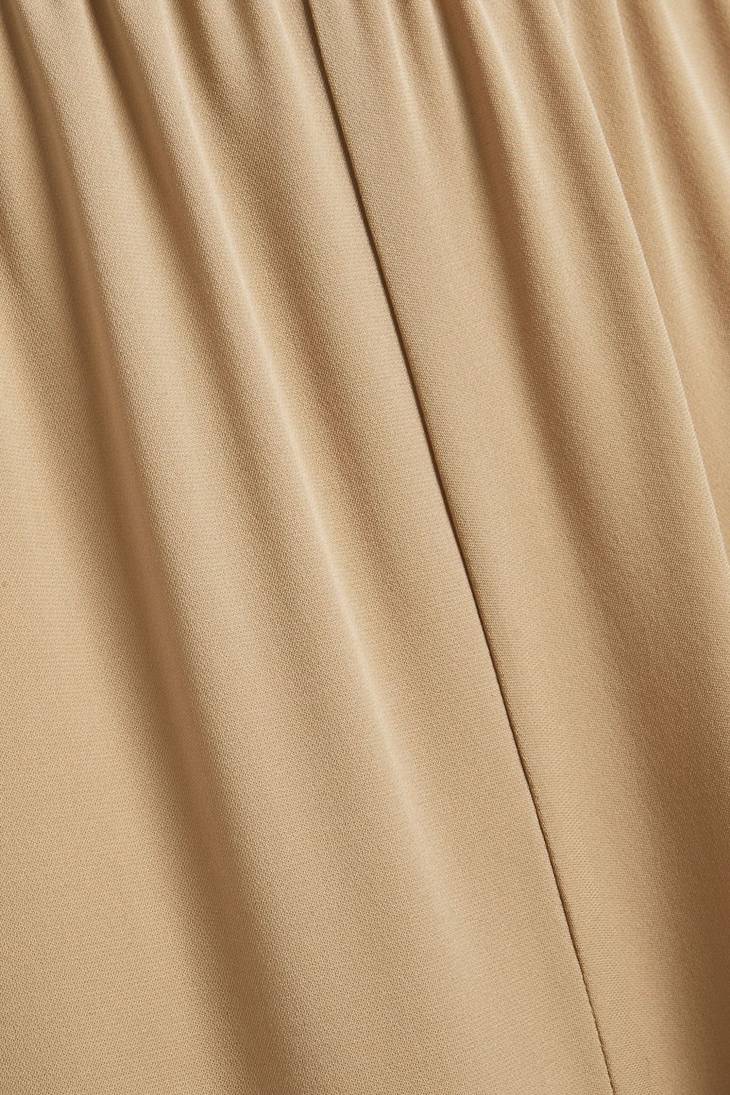 THEORY Gathered silk crepe de chine wide-leg pants