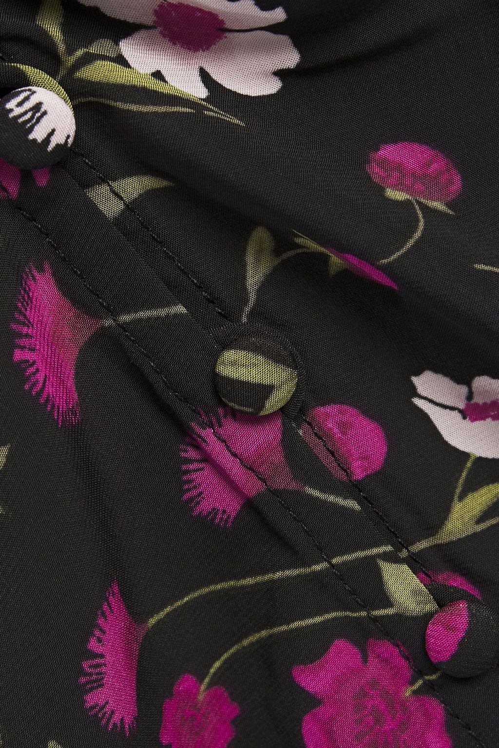JOIE Anevy ruffle-trimmed floral-print crepe blouse