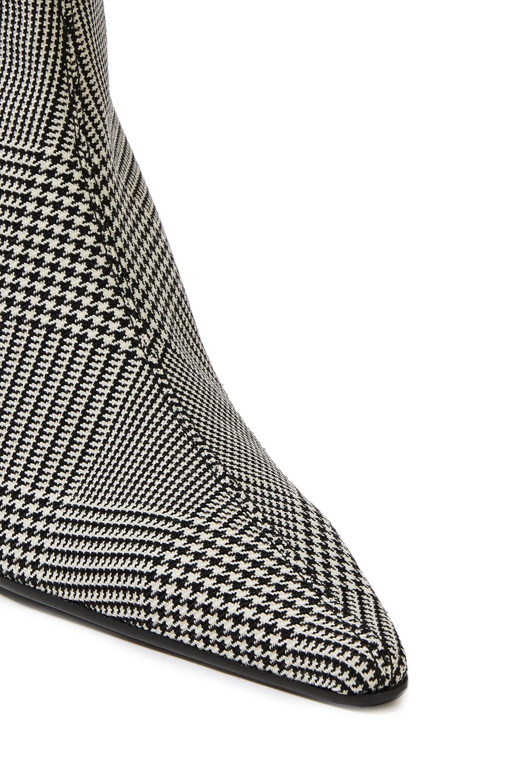 MM6 MAISON MARGIELA حذاء بوت إلى الكاحل من مزيج الصوف بنقش مربعات برنس أوف ويلز