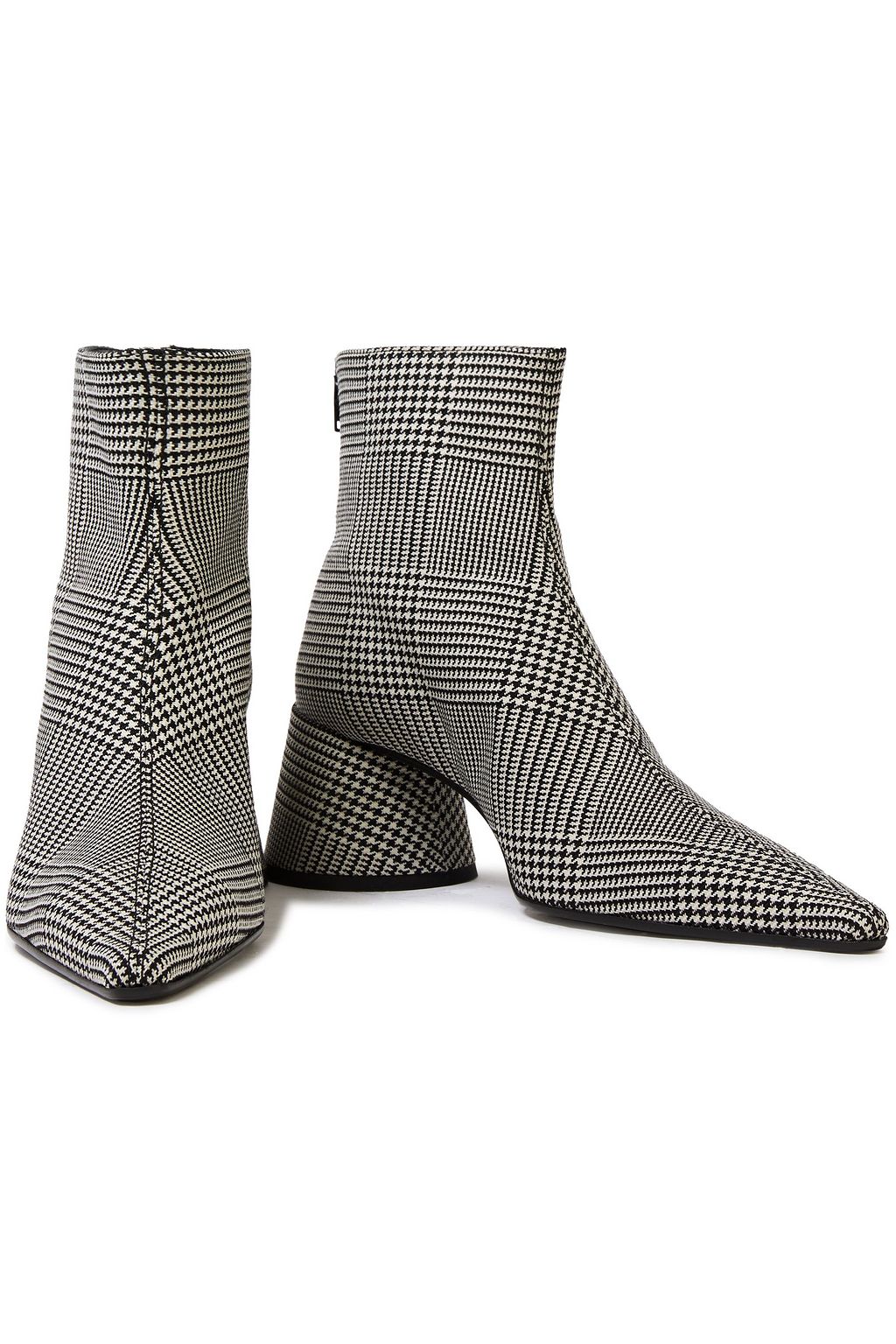 MM6 MAISON MARGIELA حذاء بوت إلى الكاحل من مزيج الصوف بنقش مربعات برنس أوف ويلز