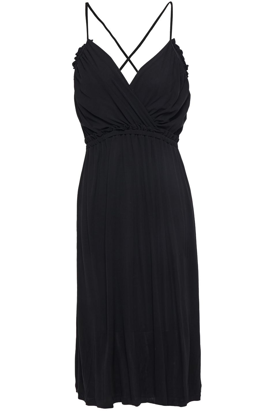 gathered jersey dress