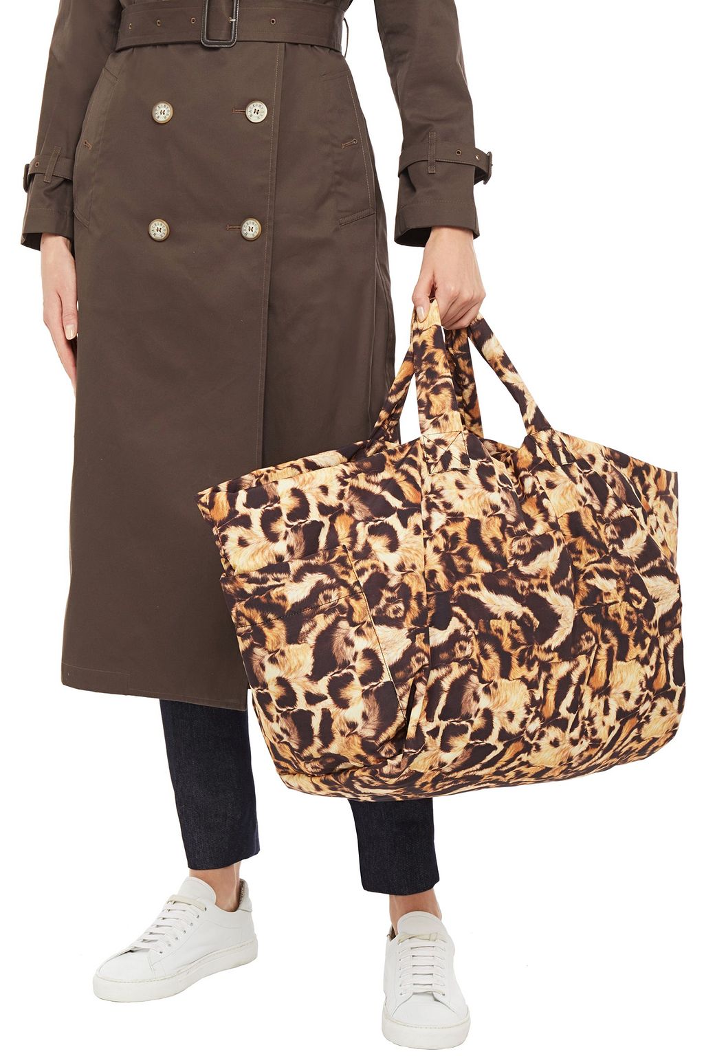 VICTORIA BECKHAM Leather-trimmed shell tote