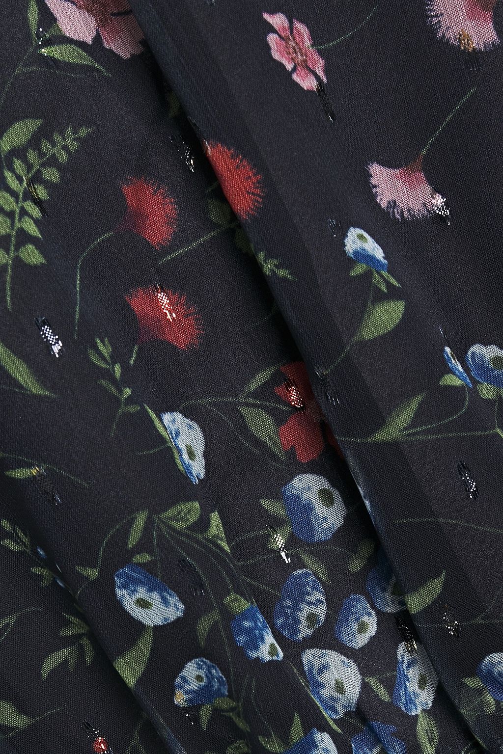 JOIE Shima shirred floral-print fil coupé mini dress