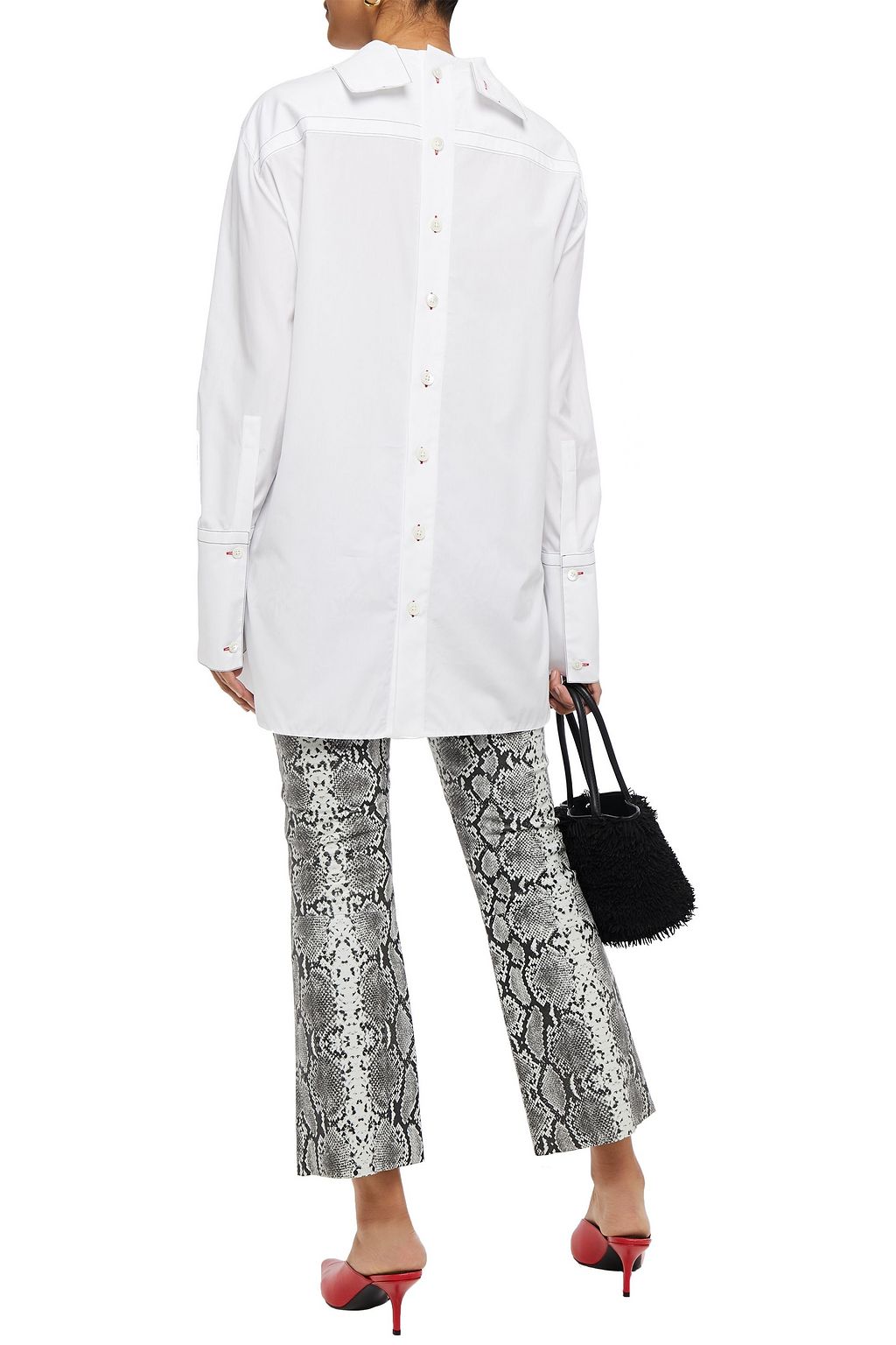 MARNI Lily knotted cotton-poplin shirt