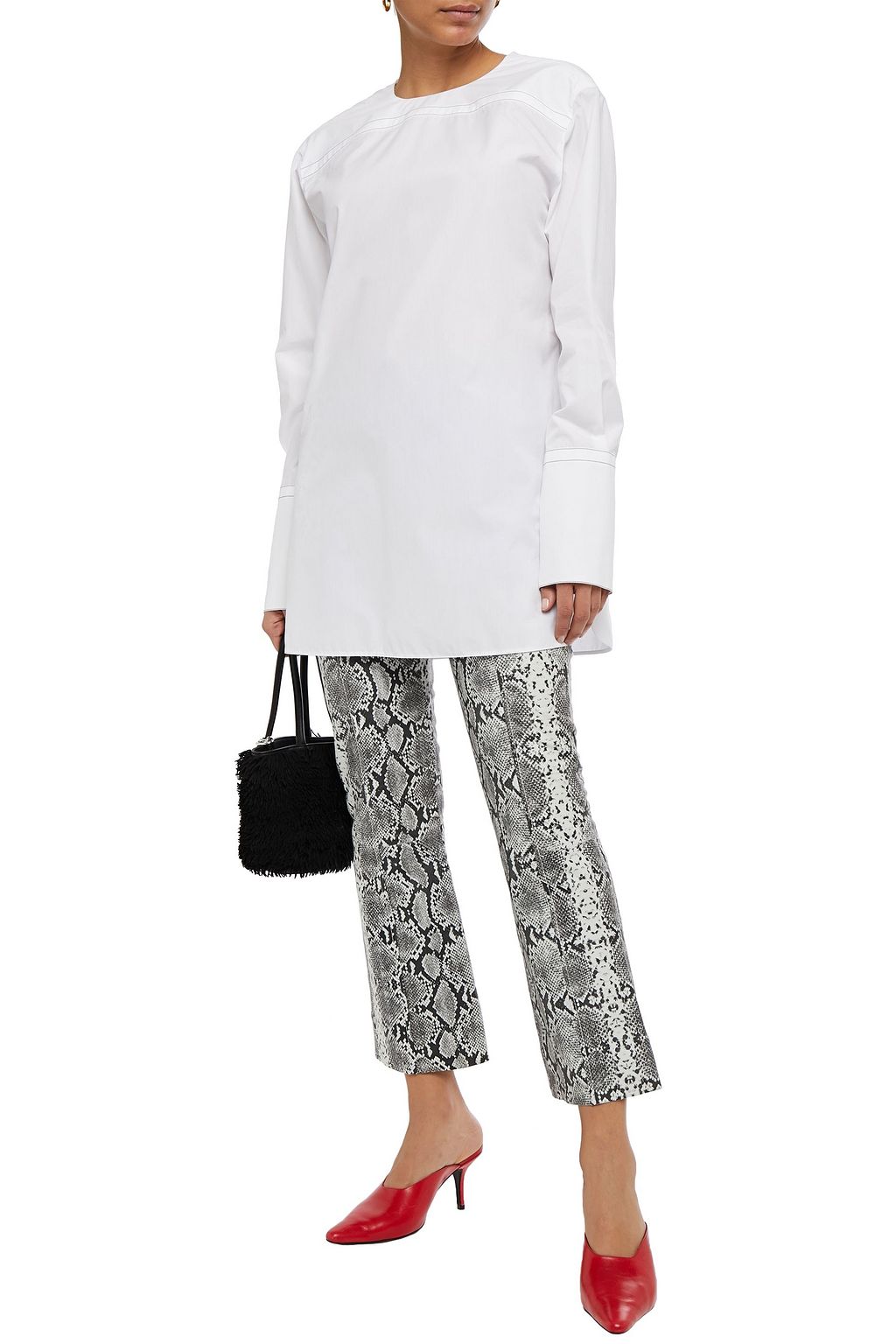 MARNI Lily knotted cotton-poplin shirt