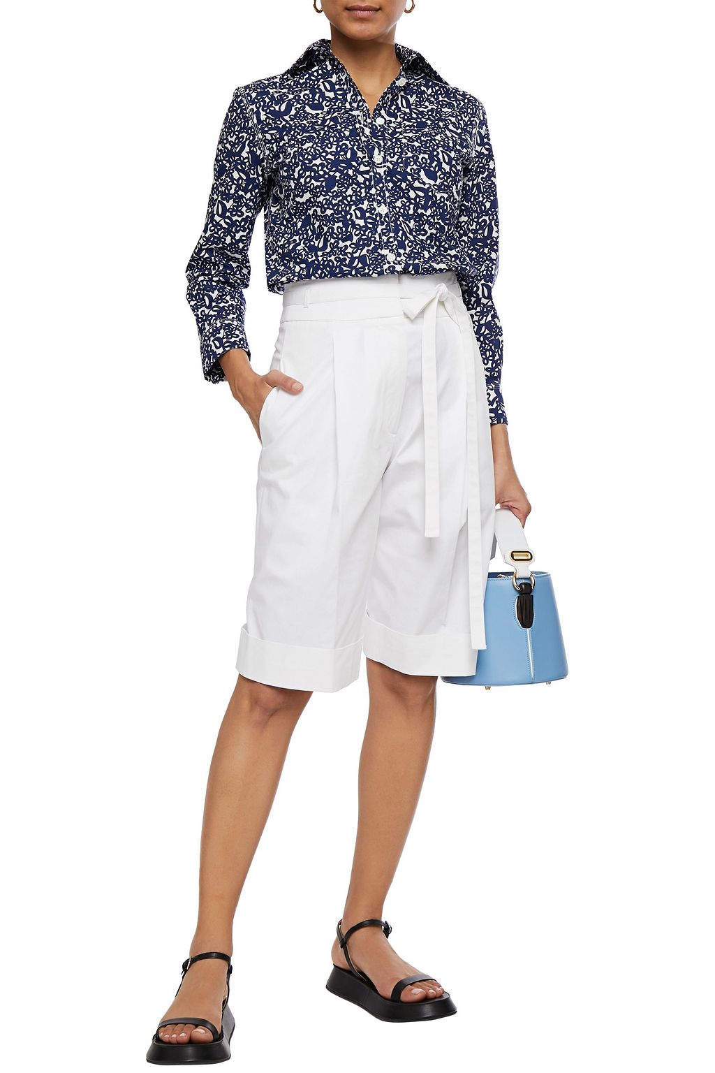 MARNI Printed cotton-poplin shirt
