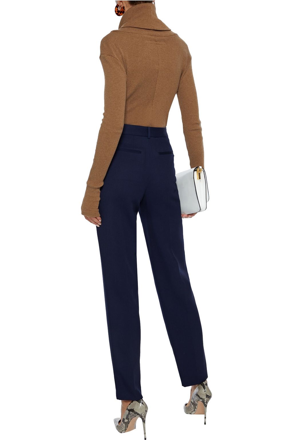 VICTORIA BECKHAM Wool-twill straight-leg pants
