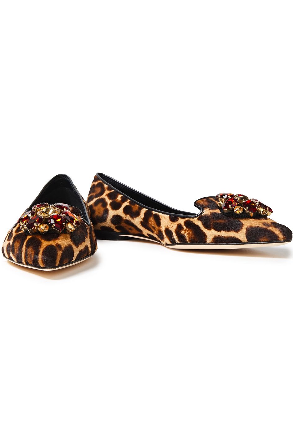 leopard flat shoes