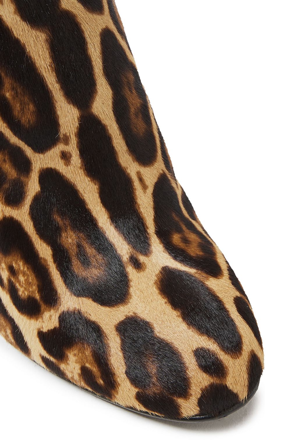 DOLCE&GABBANA Embellished leopard-print calf hair ankle boots