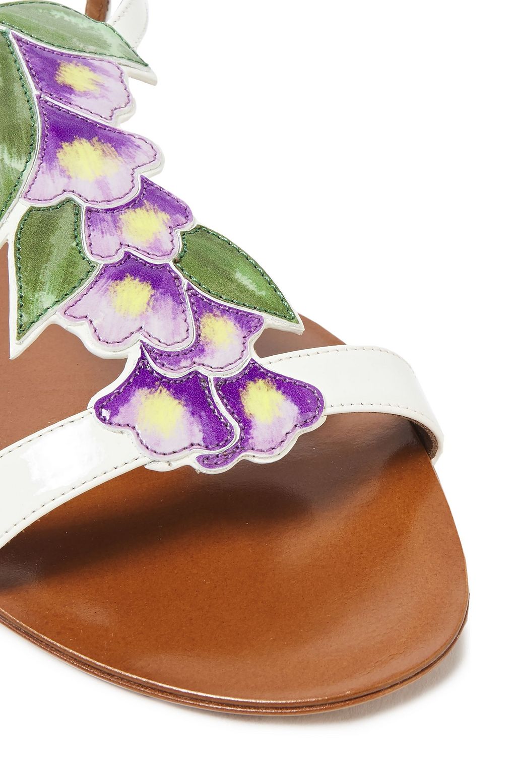 DOLCE&GABBANA Printed patent-leather sandals