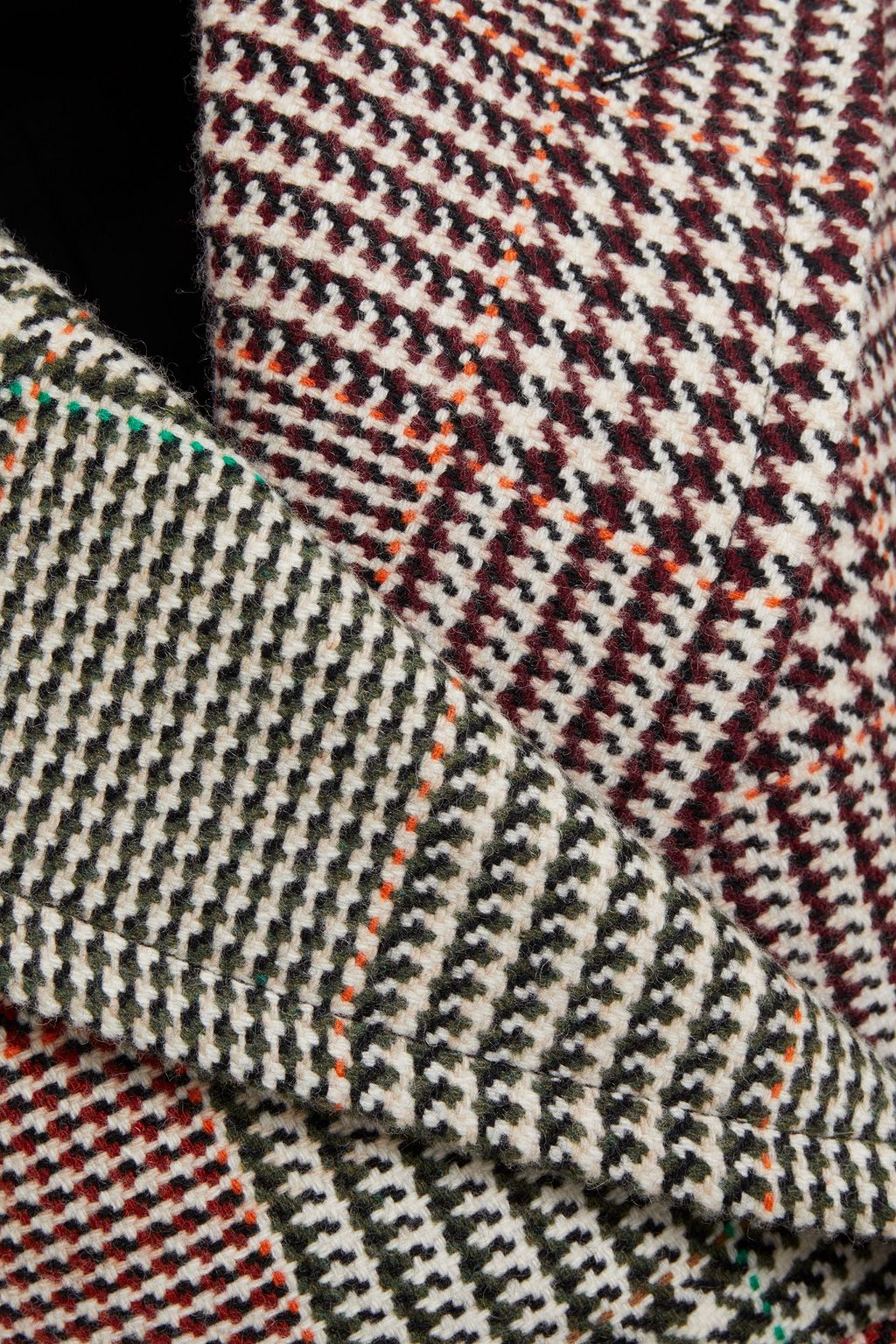 STELLA MCCARTNEY Double-breasted Prince of Wales checked wool coat