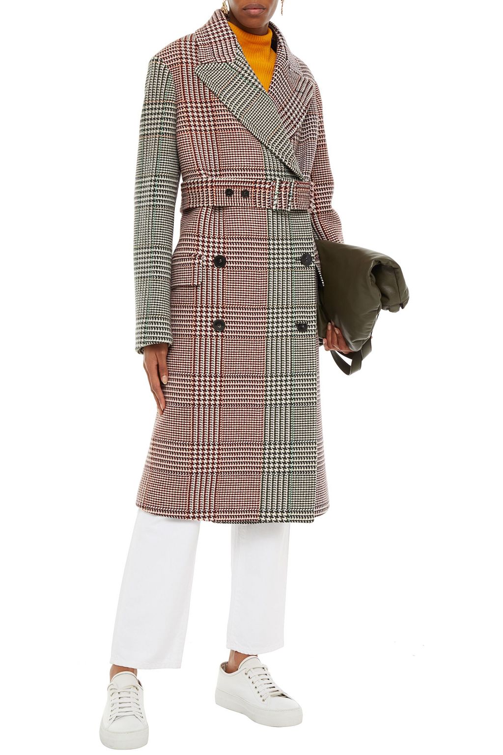 STELLA MCCARTNEY Double-breasted Prince of Wales checked wool coat