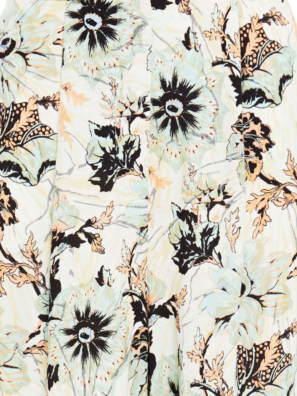 nathalie pleated floral-print crepe shorts