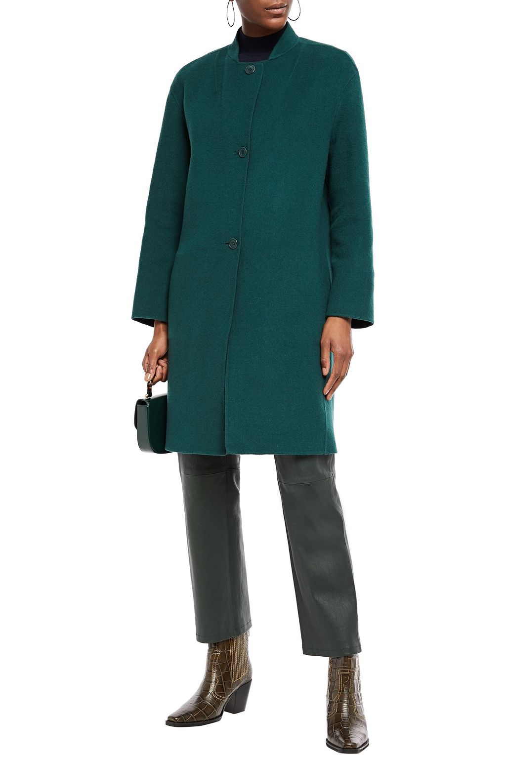THEORY Reversible brushed wool-blend coat