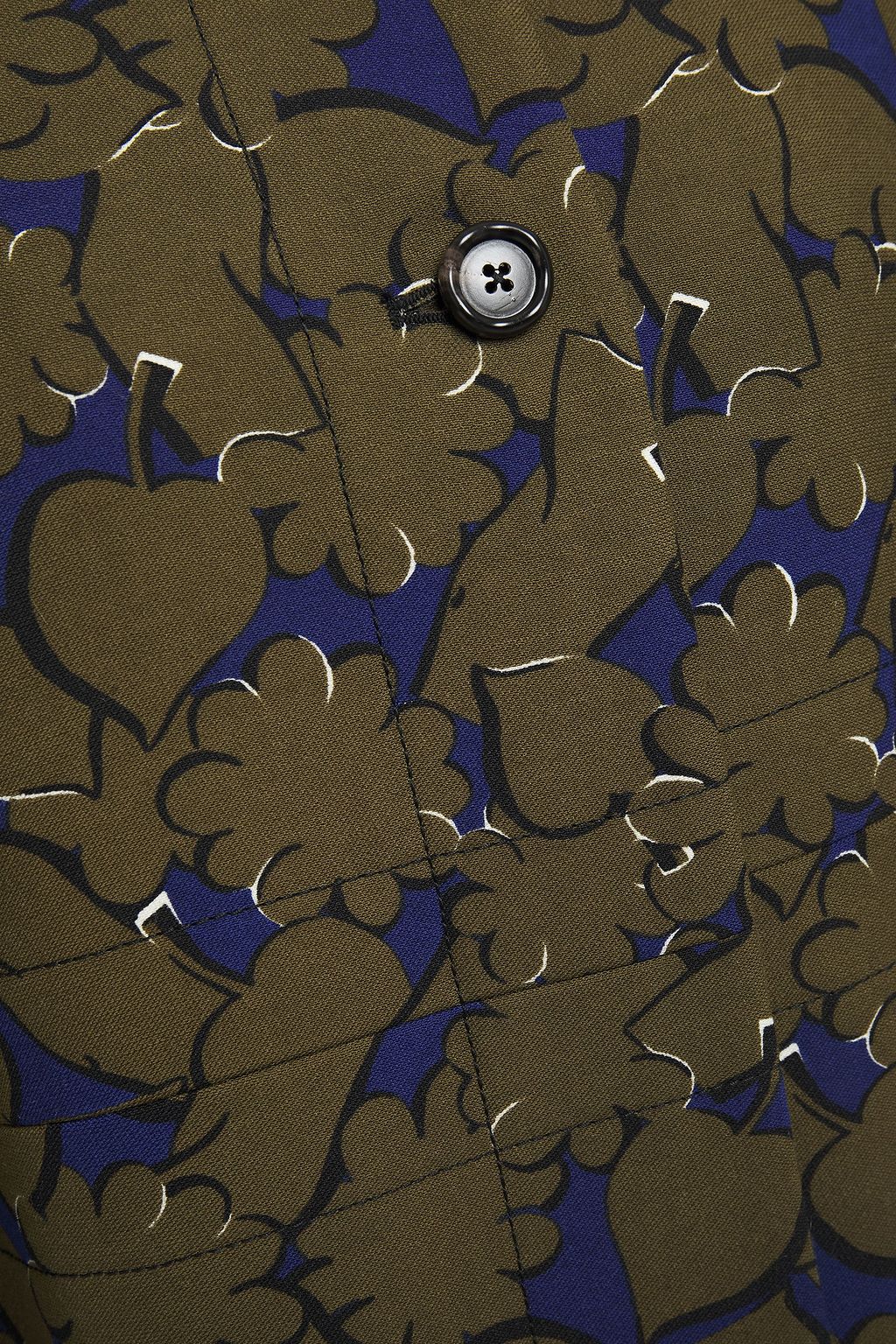 MARNI Printed wool-crepe coat