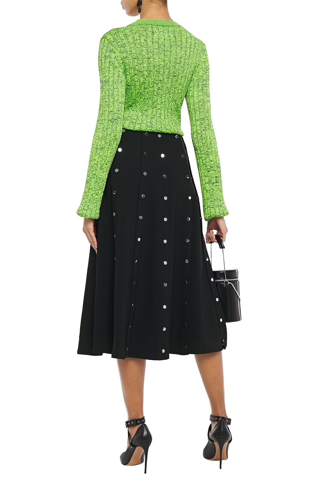 CHRISTOPHER KANE Button-detailed pleated twill midi skirt