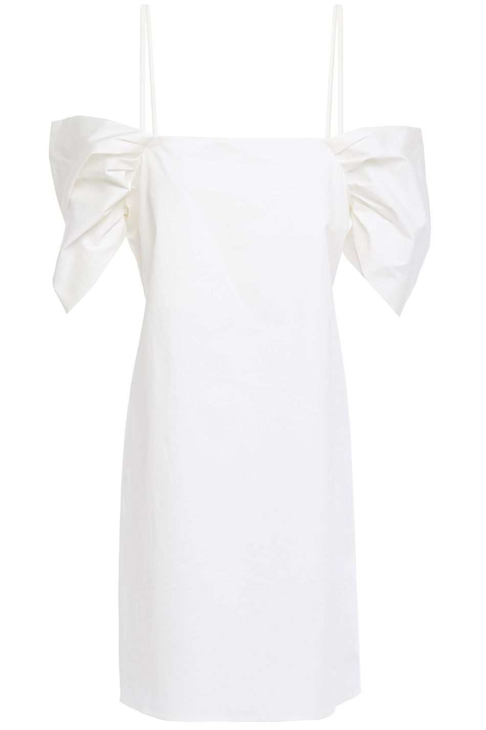 black and white cold shoulder dress