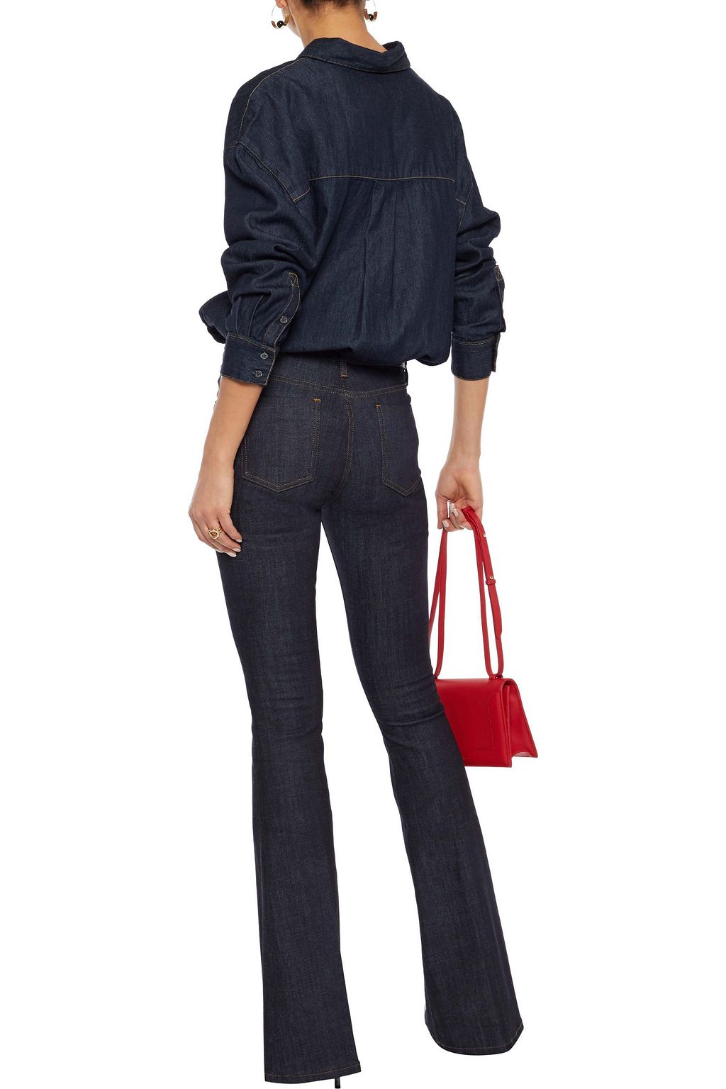 VICTORIA, VICTORIA BECKHAM Mid-rise flared jeans