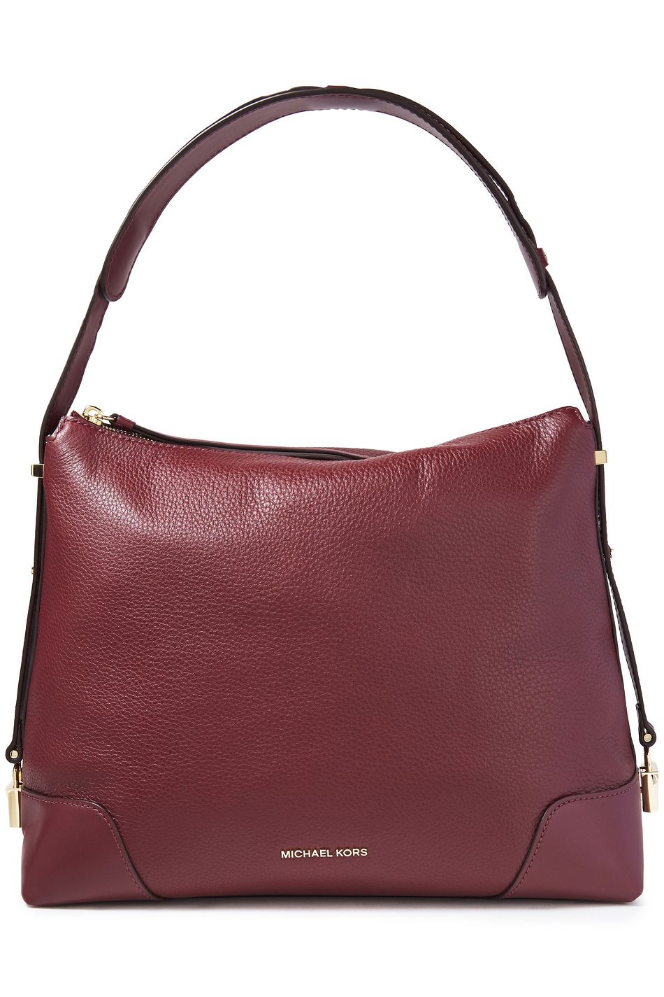michael michael kors crosby large pebbled leather shoulder bag