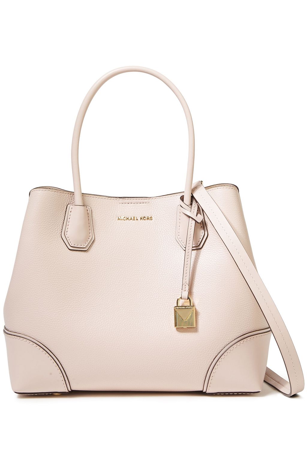 Blush Textured-leather tote | Sale up 