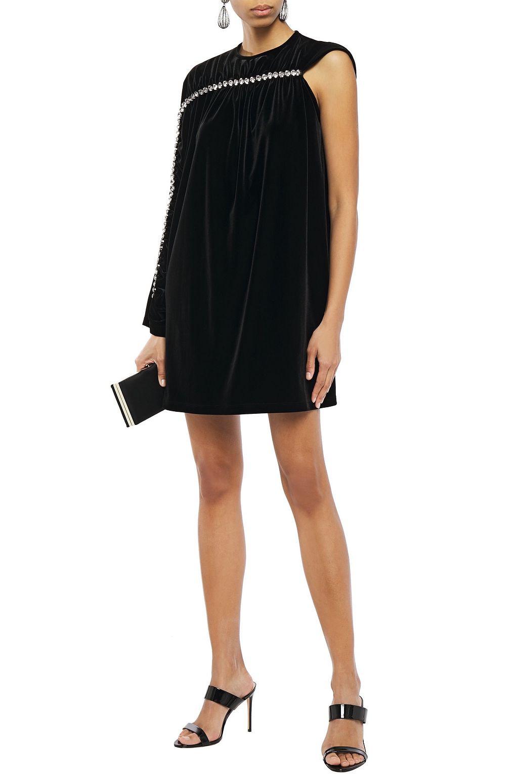 CHRISTOPHER KANE Crystal-embellished velvet mini dress