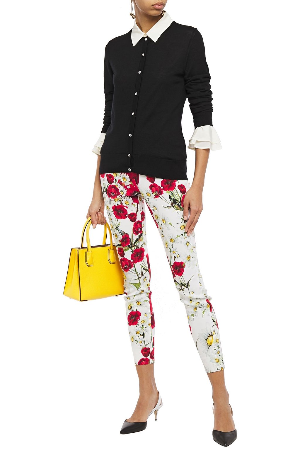 DOLCE&GABBANA Crystal-embellished cashmere cardigan